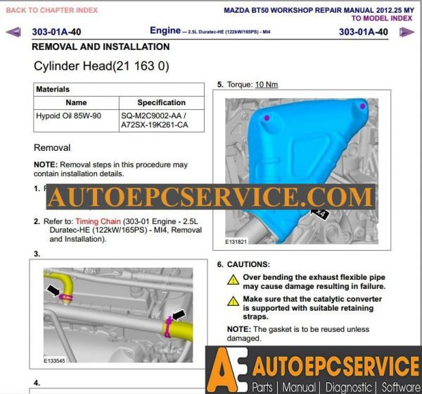 Ford BT50 Pro 2012 Service and Wiring Manual6