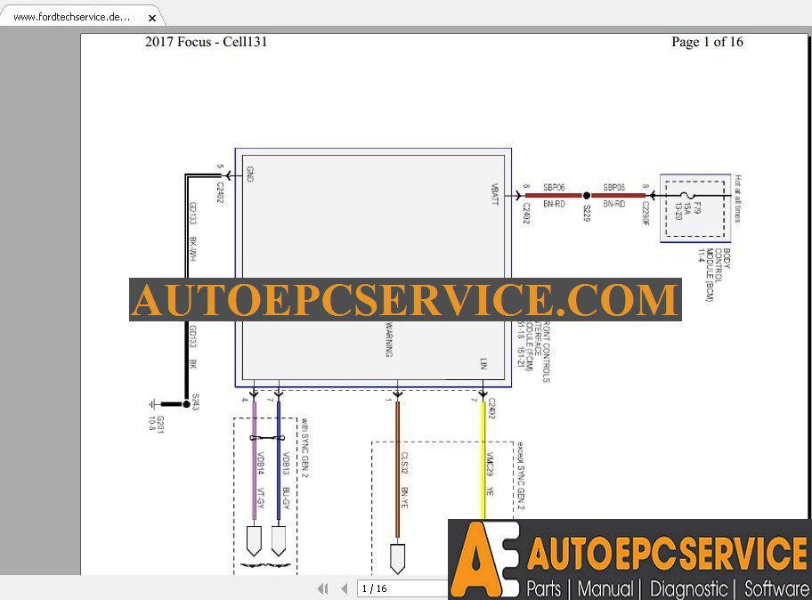 Ford Focus 2017 Service Manual 1
