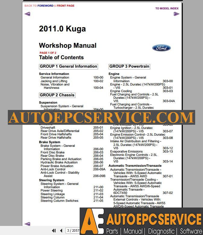 Ford Kuga MK1 2011 Workshop Manual Wiring Diagram2