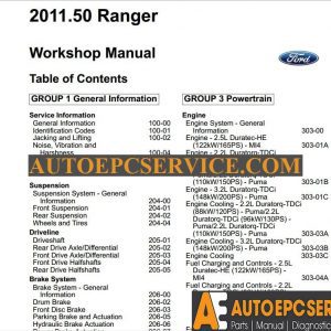 Ford Ranger 2011 Workshop Manual1