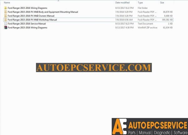 Ford Ranger 2015 2016 Service Manual1