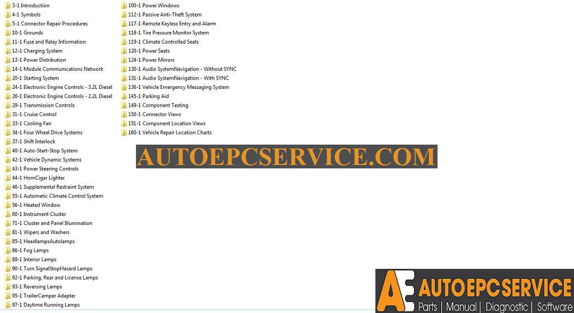 Ford Ranger 2015 2016 Wiring Diagrams Manual1