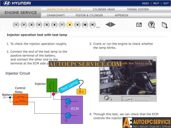 Hyundai ENGINE SERVICE Service Training CD4