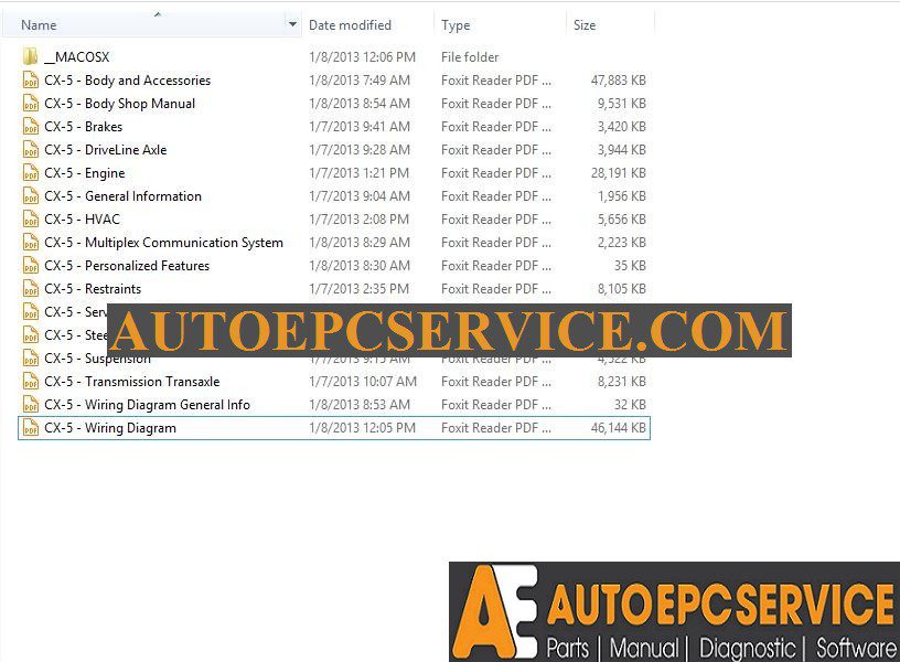 Mazda CX 5 2013 Workshop Manual1