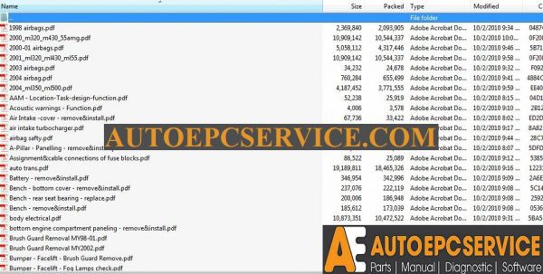 Mercedes Benz ML 1997 2005 Service Repair Manuals 1