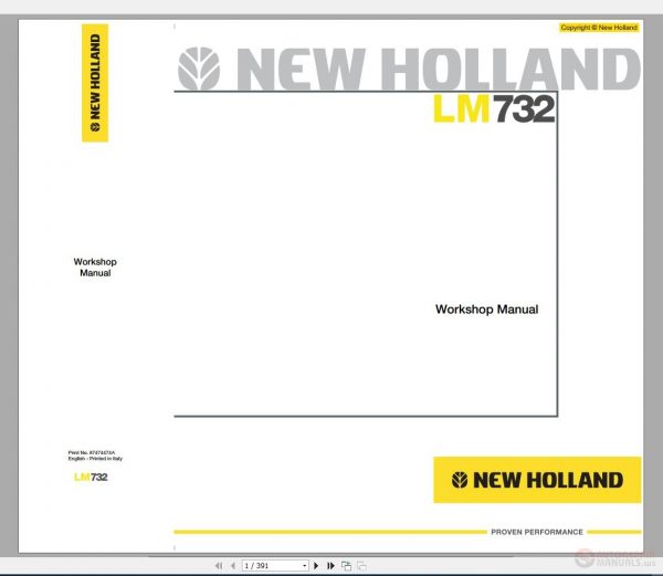 NEW HOLLAND Machine Service Manuals DVD2