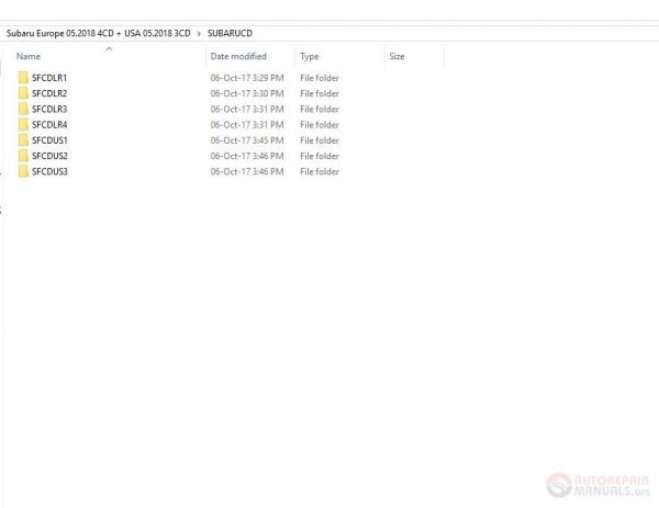Subaru Europe 4CD 052018 USA 3CD 0520181