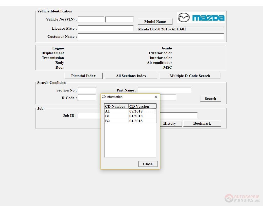 Mazda EPC II [08.2018] - Auto Repair Software-Auto EPC Software-Auto Repair  Manual-Workshop Manual-Service Manual-Workshop Manual