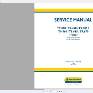 NEW HOLLAND All Service Manuals DVD 1020182