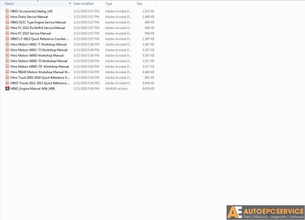Hino Service Manual Full CD 6