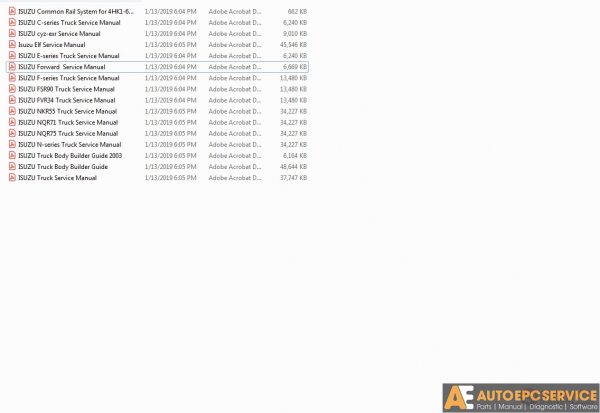 Isuzu Truck Service Manual CD 6