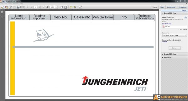JUNGHEINRICH JETI ForkLift ET v435 112018 Full Instruction 11