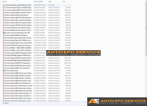 Doosan Engine Full Set Manual DVD 1