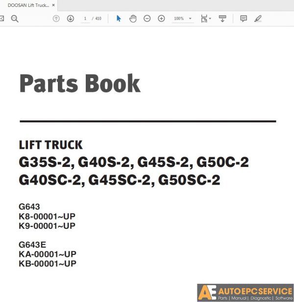 Doosan Forklift Truck Full Set Manual DVD 2 1