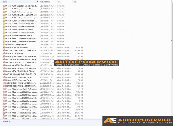 Doosan Wheel Loader Full Set Manual DVD 1