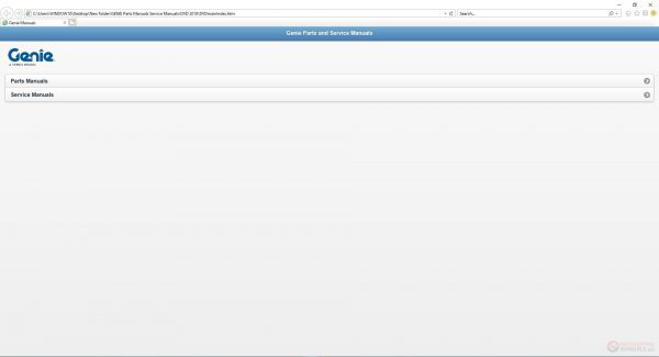 GENIE Parts Manuals Service Manuals DVD 0420181