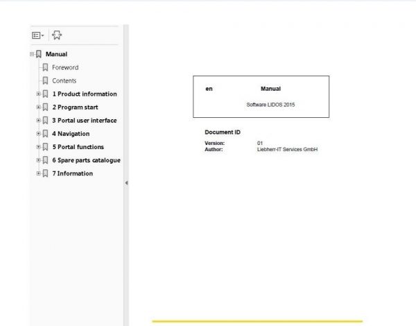 Liebherr Lidos Parts and Service Documentation Offline 1020181 Copy