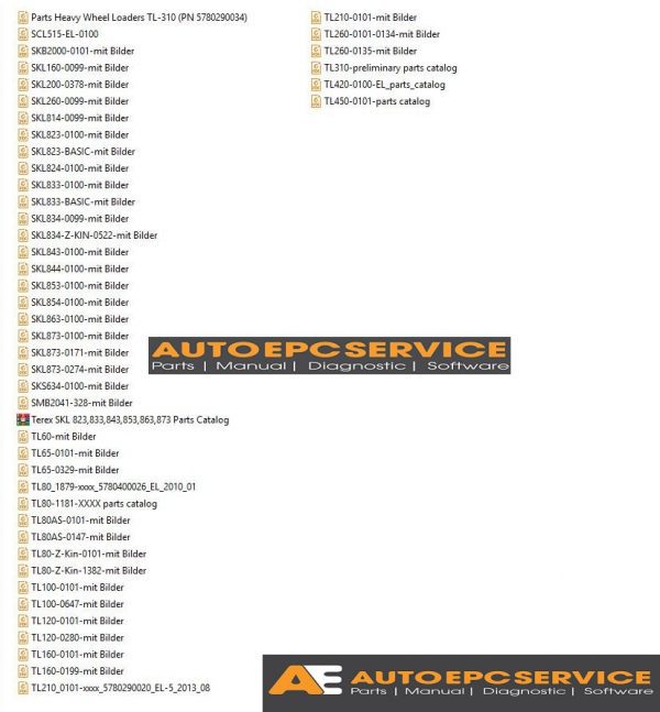 Terex Full DVD ALL Model Parts Manuals12