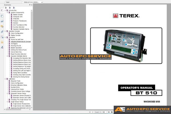Terex Some Model Operator Manual DVD4