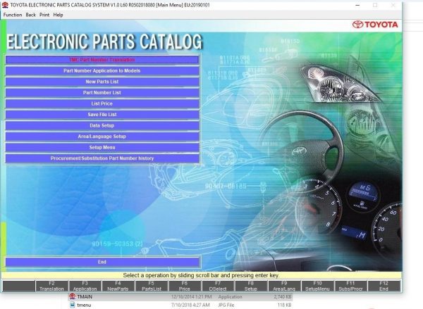 Toyota Lexus EPC ALL REGIONS 032019 Full Instruction 1