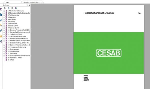 CESAB Forklift 2018 Shop Manual DVD1
