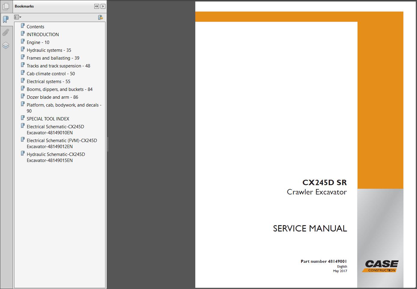 Caser Crawler Excavator CX245D SR Service Manual 1