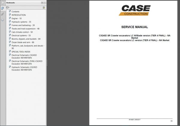Caser Crawler Excavator CX245D SR Service Manual 2