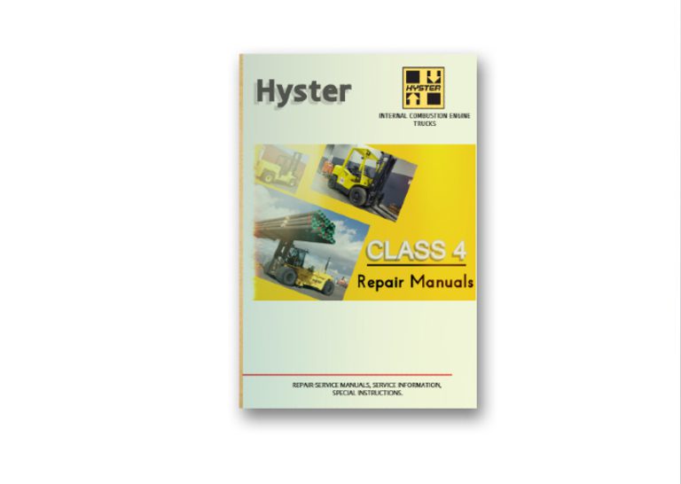 Hyster Forklift Class 4 Internal Combustion Engine Trucks Repair Manuals