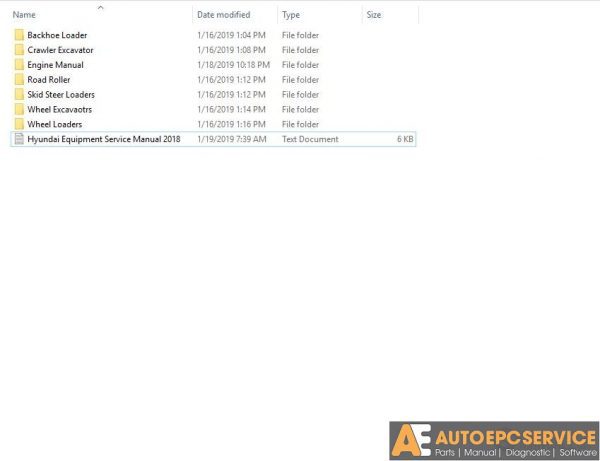 Hyundai Equipment Service Manual 20181