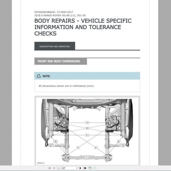 Landrover Ranger Rover 2002 2017 On Body Dimension CD2