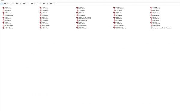 Manitou Industrial Mast Parts Manuals1