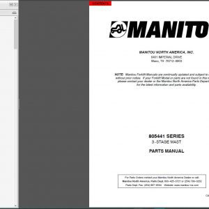 Manitou Industrial Mast Parts Manuals2