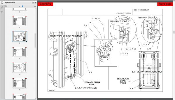 Manitou Industrial Mast Parts Manuals4