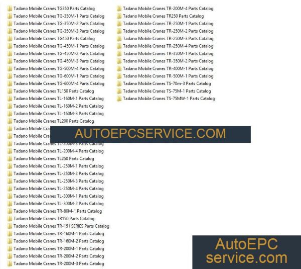 Tadano Mobile Cranes Parts Catalog1 1
