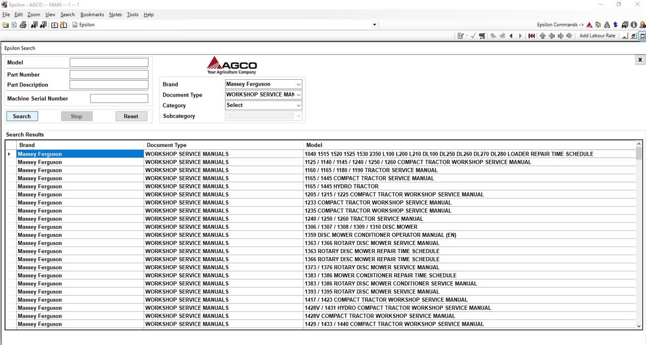 AGCO  Massey Ferguson Tractor NA Workshop Service Manuals and Service Bulletins 052019 4