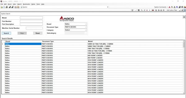 AGCO Valtra NA Tractor 052019 Parts Books 3