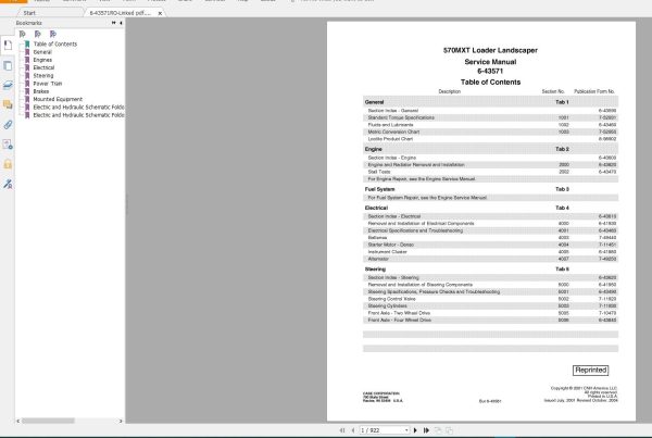 Case Landscaper Loader Shop Manual DVD (3)