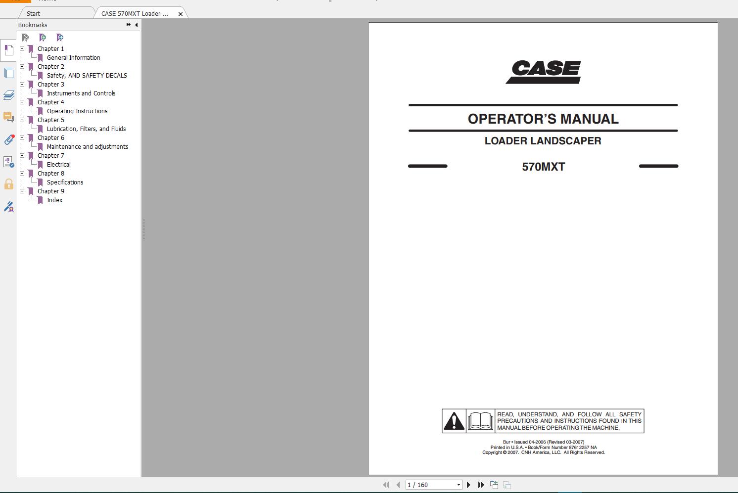 Case Landscaper Loader Shop Manual DVD (5)