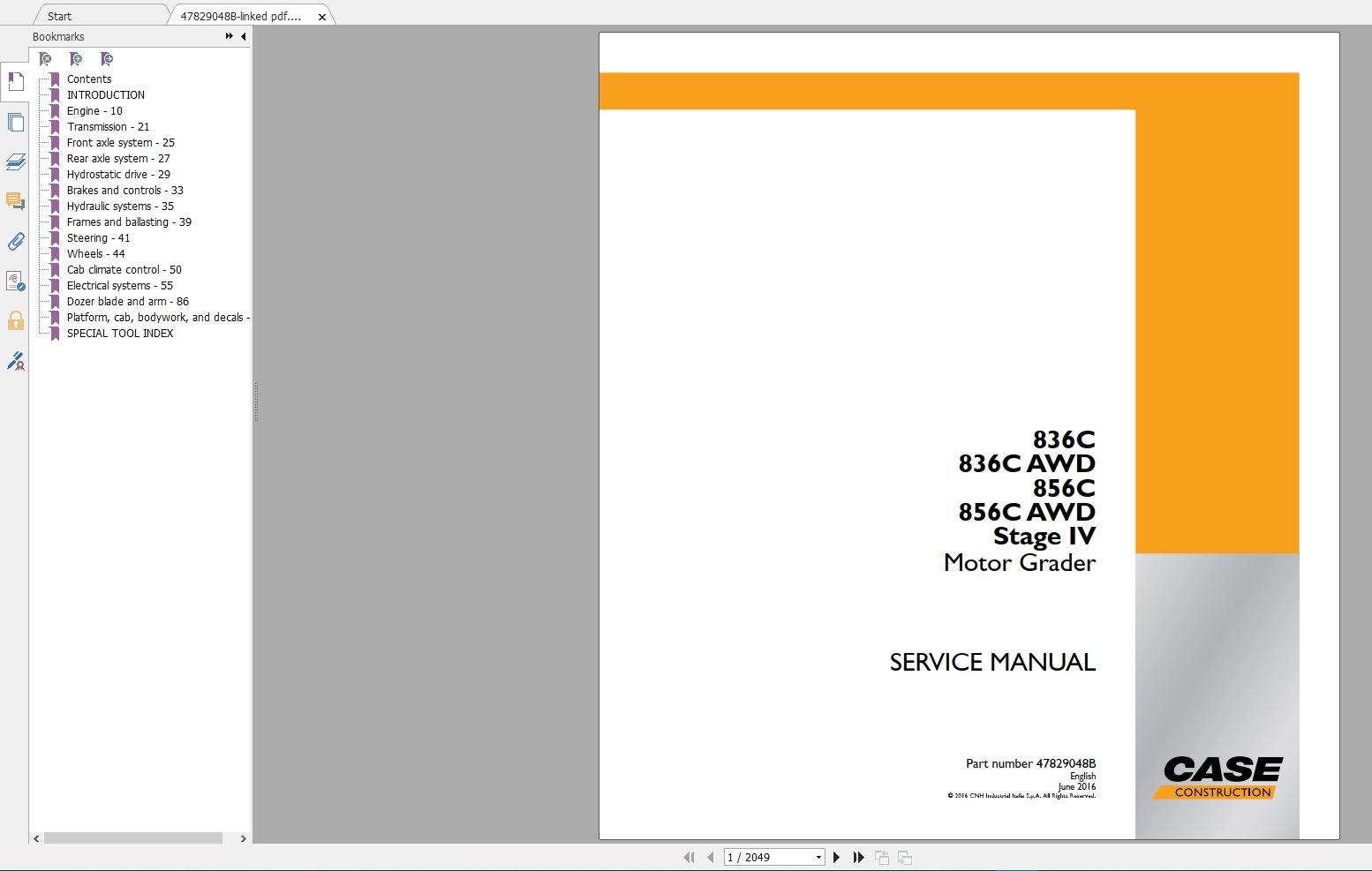 Case Motor Grader Service Manual CD (2)