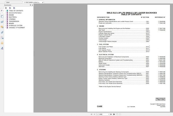 Case Backhoe Loader New Model Service Manual Full DVD6
