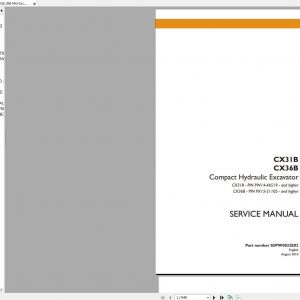 Case CX31B36B Mini Excavator Service Manual 1