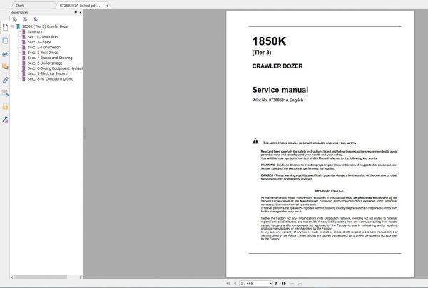 Case Dozer New Model Service Manual Full DVD4