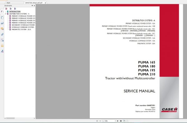 Case Tractors New Model Service Manual Full DVD13
