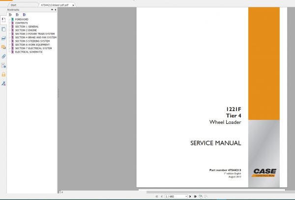 Case Wheel Loader New Model Service Manual Full DVD14