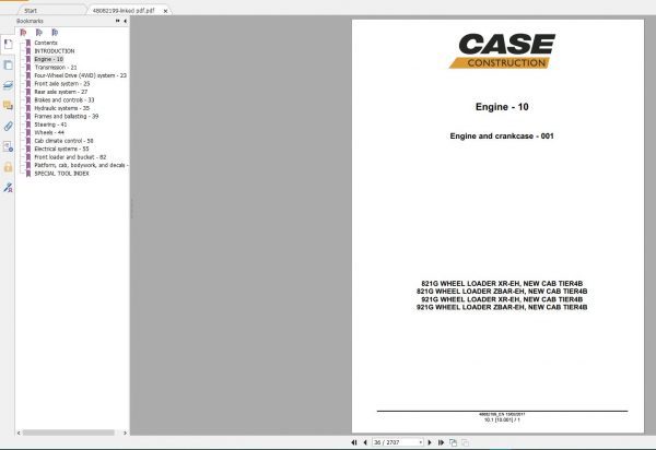 Case Wheel Loader New Model Service Manual Full DVD6