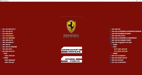 Ferrari Full Set Manual Parts Catalog 1967 2017 2 2