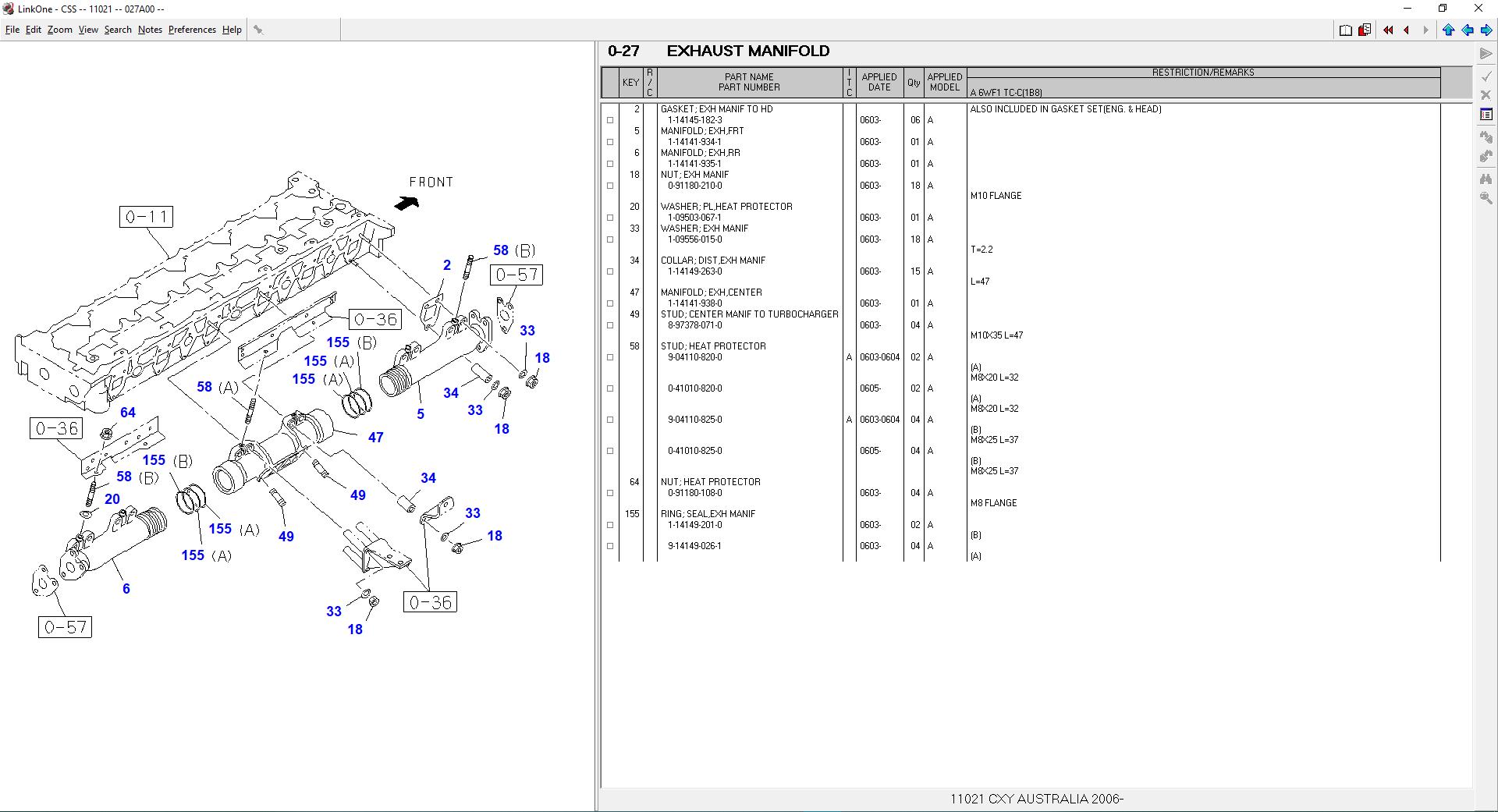 ISUZU CSS NET EPC 04201918