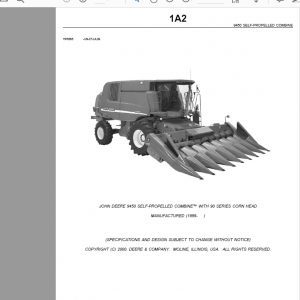 John Deere 9450 SELF PROPELLED COMBINE WITH 90 SERIES CORN HEAD Parts Catalog 1