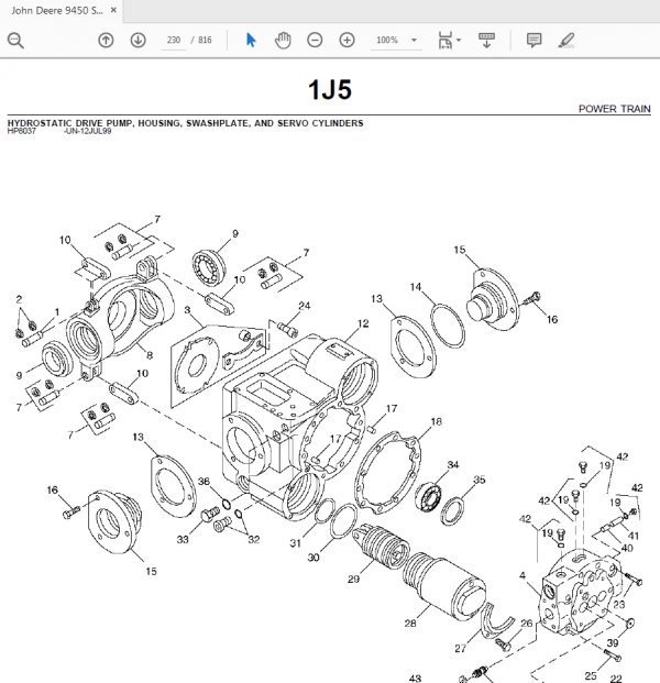 John Deere 9450 SELF PROPELLED COMBINE WITH 90 SERIES CORN HEAD Parts Catalog 3