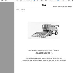 John Deere 9510 AND SIDEHILL 9510 MAXIMIZER COMBINES Parts Catalog 1